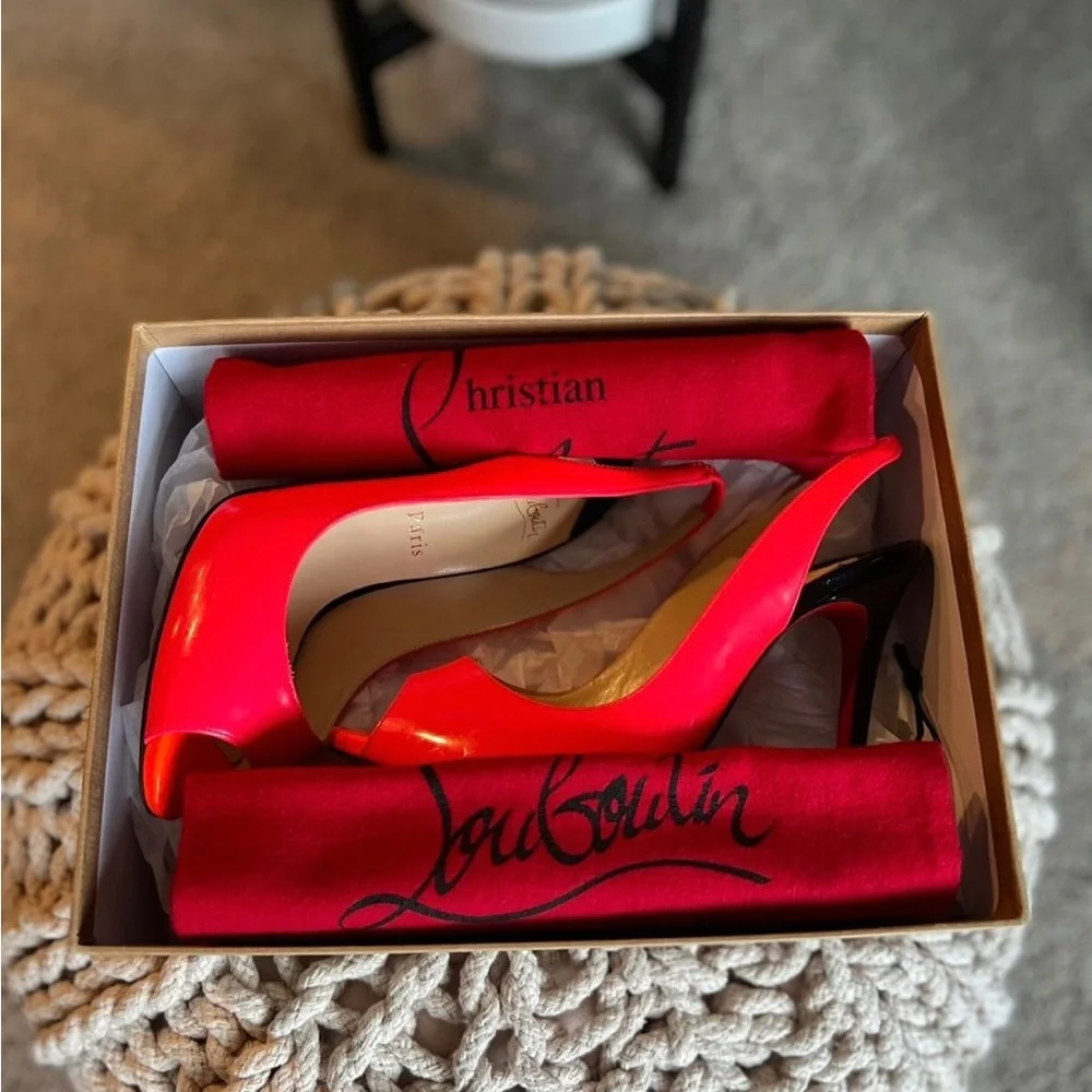 Christian Louboutin Clare slingback Pumps open toe - Picture 5 of 10